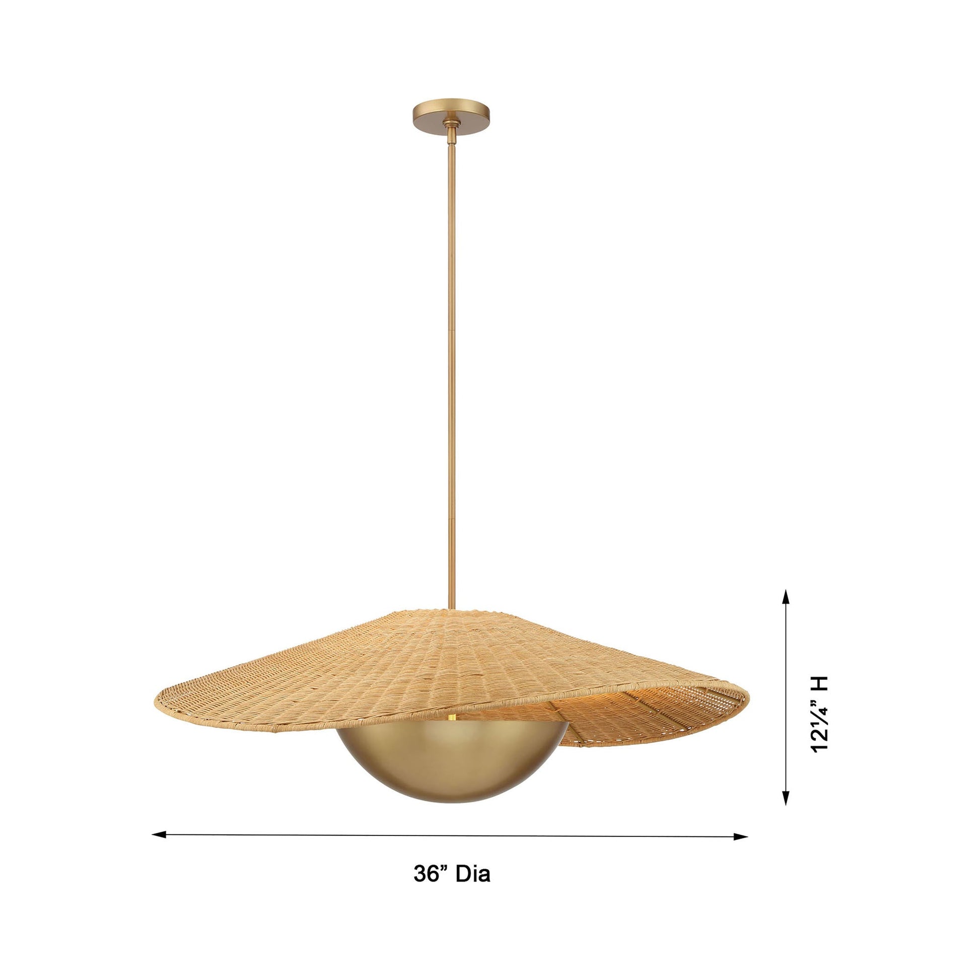 Nestor Pendant Light - line drawing.