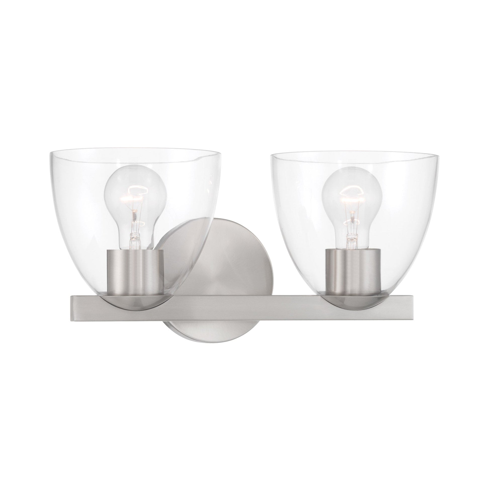 Noellea Bath Vanity Light in Brushed Nickel (2-Light).