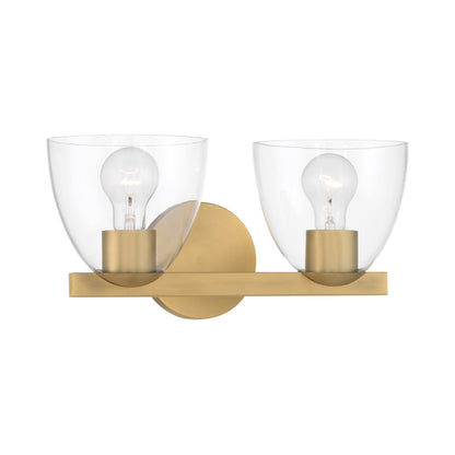 Noellea Bath Vanity Light in Legacy Brass (2-Light).