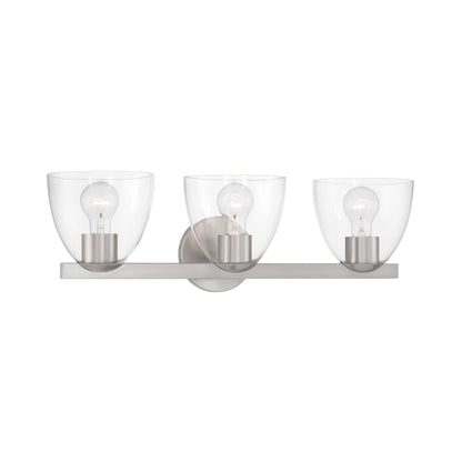 Noellea Bath Vanity Light in Brushed Nickel (3-Light).