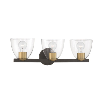 Noellea Bath Vanity Light in Dark Bronze (3-Light).