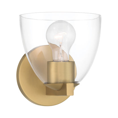 Noellea Bath Wall Light in Legacy Brass.