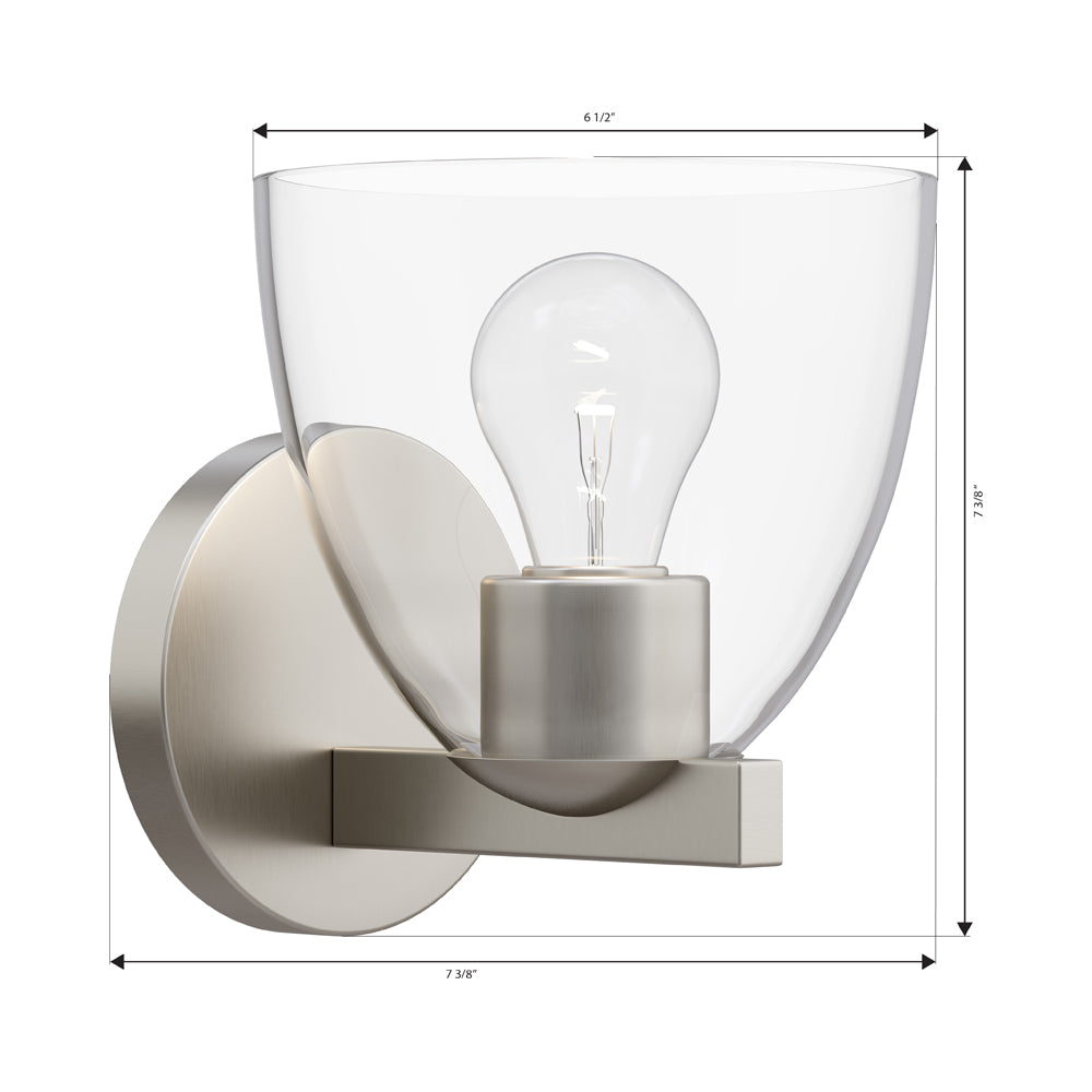 Noellea Bath Wall Light - line drawing.