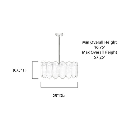 Oldmill Pendant Light - line drawing.