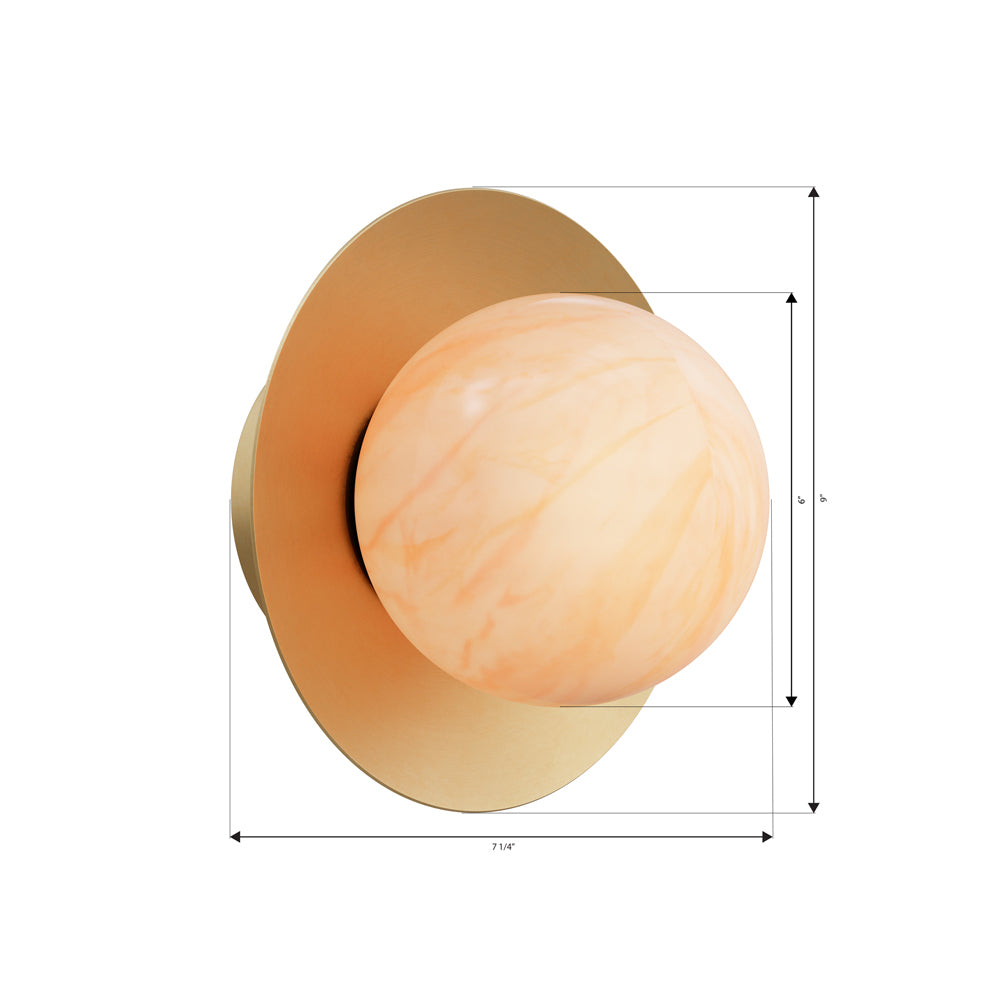 Olenne Bath Wall Light - line drawing.