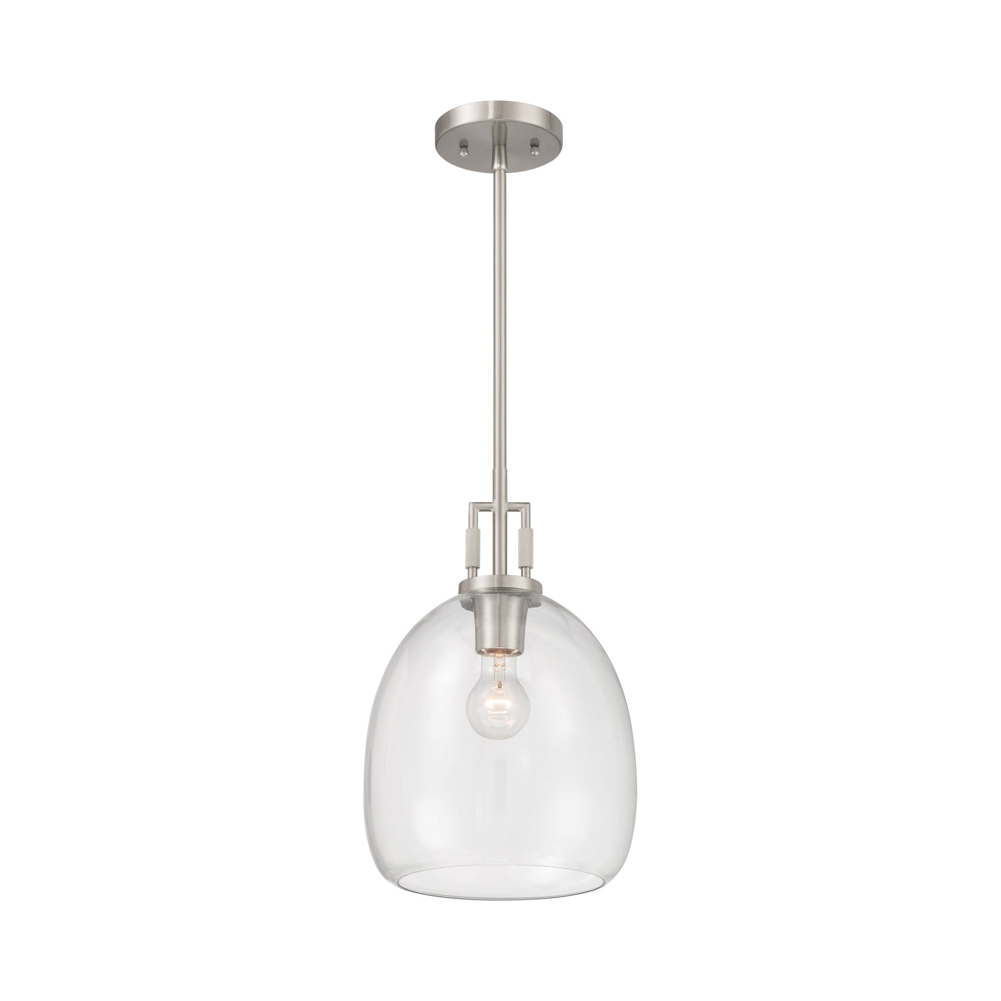 Orbis Pendant Light in Brushed Nickel.