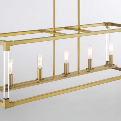 Oro District Linear Pendant Light in Detail.