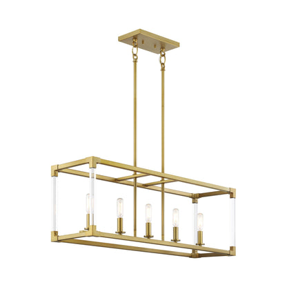 Oro District Linear Pendant Light in Detail.