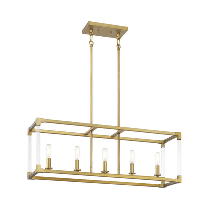 Oro District Linear Pendant Light in Detail.