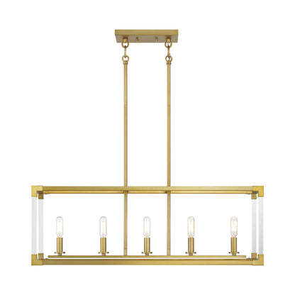 Oro District Linear Pendant Light in Detail.