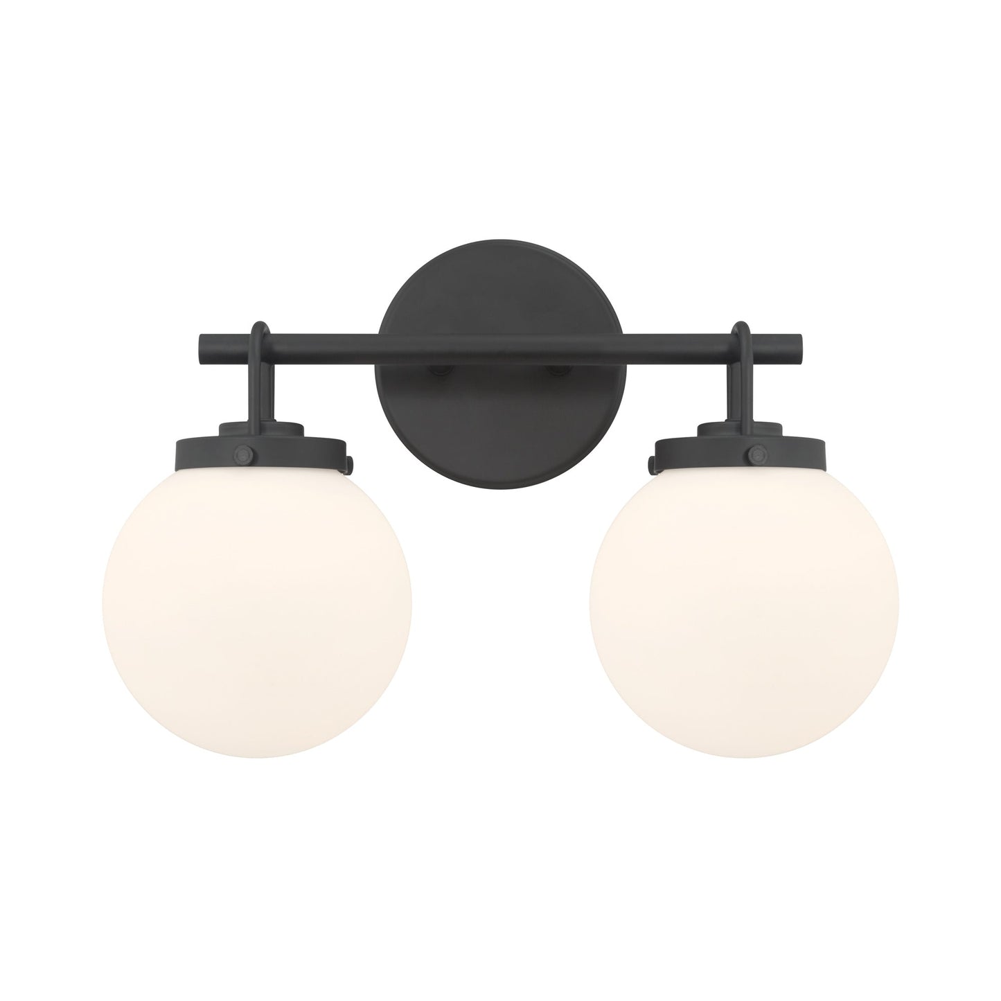 Ortesa Bath Vanity Light in Dark Matte Black (2-Light).