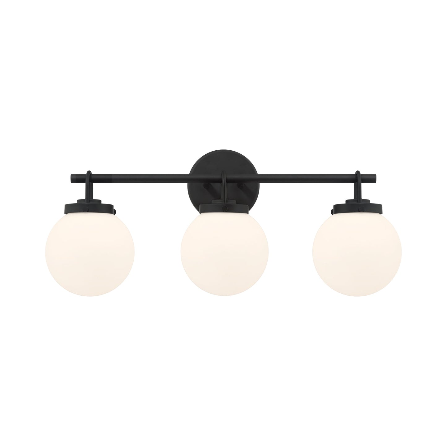 Ortesa Bath Vanity Light in Dark Matte Black (3-Light).