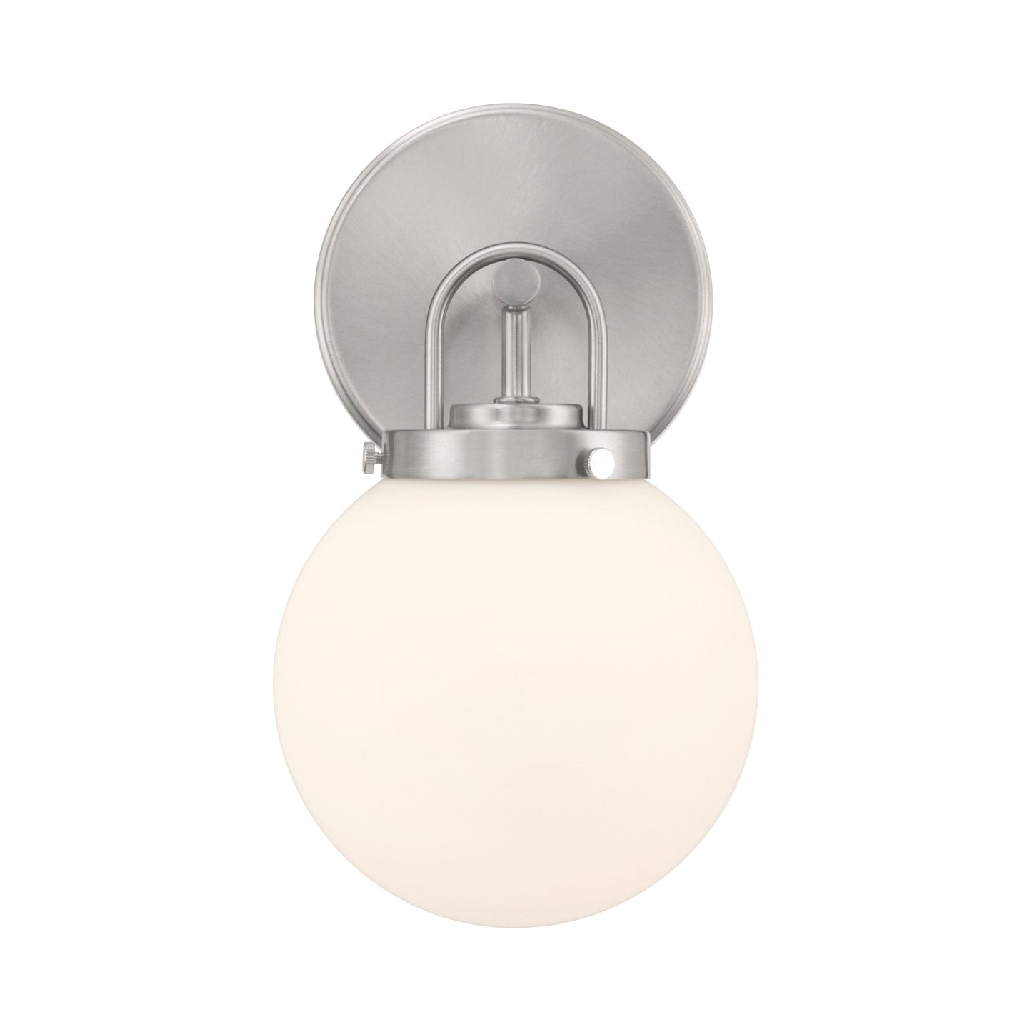 Ortesa Bath Wall Light in Brushed Nickel.