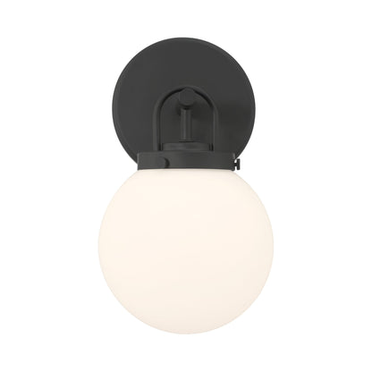 Ortesa Bath Wall Light in Dark Matte Black.