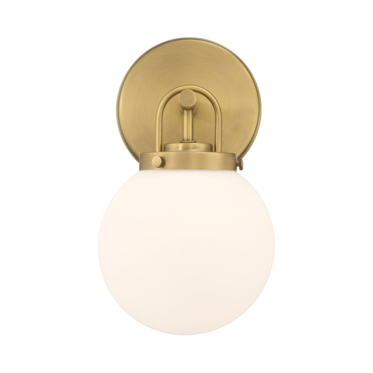 Ortesa Bath Wall Light in Legacy Brass.