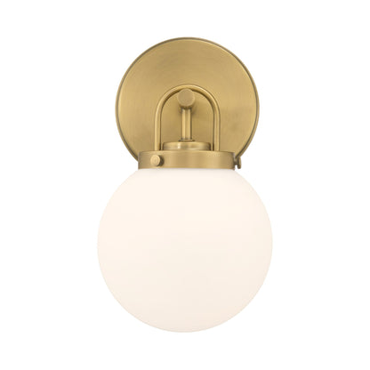 Ortesa Bath Wall Light in Legacy Brass.