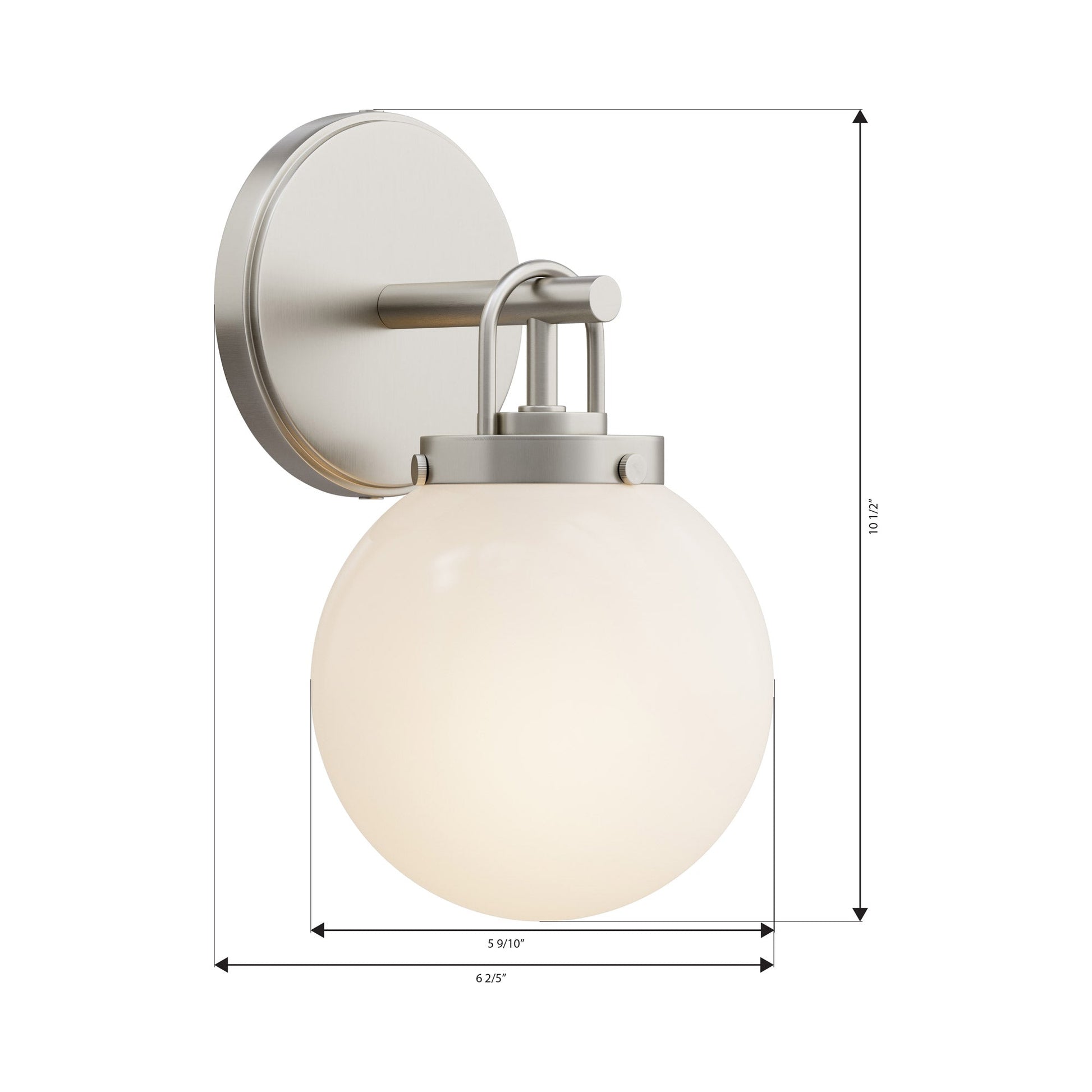 Ortesa Bath Wall Light - line drawing.