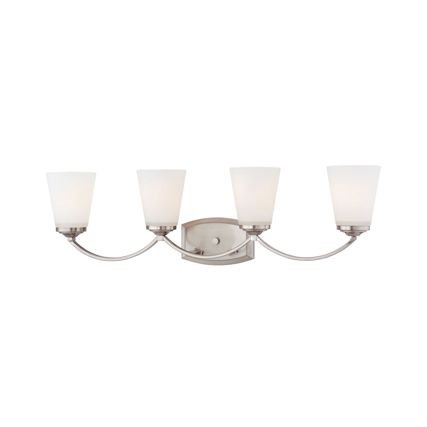 Overland Park Bath Vanity Light in Brushed Nickel (4-Light).