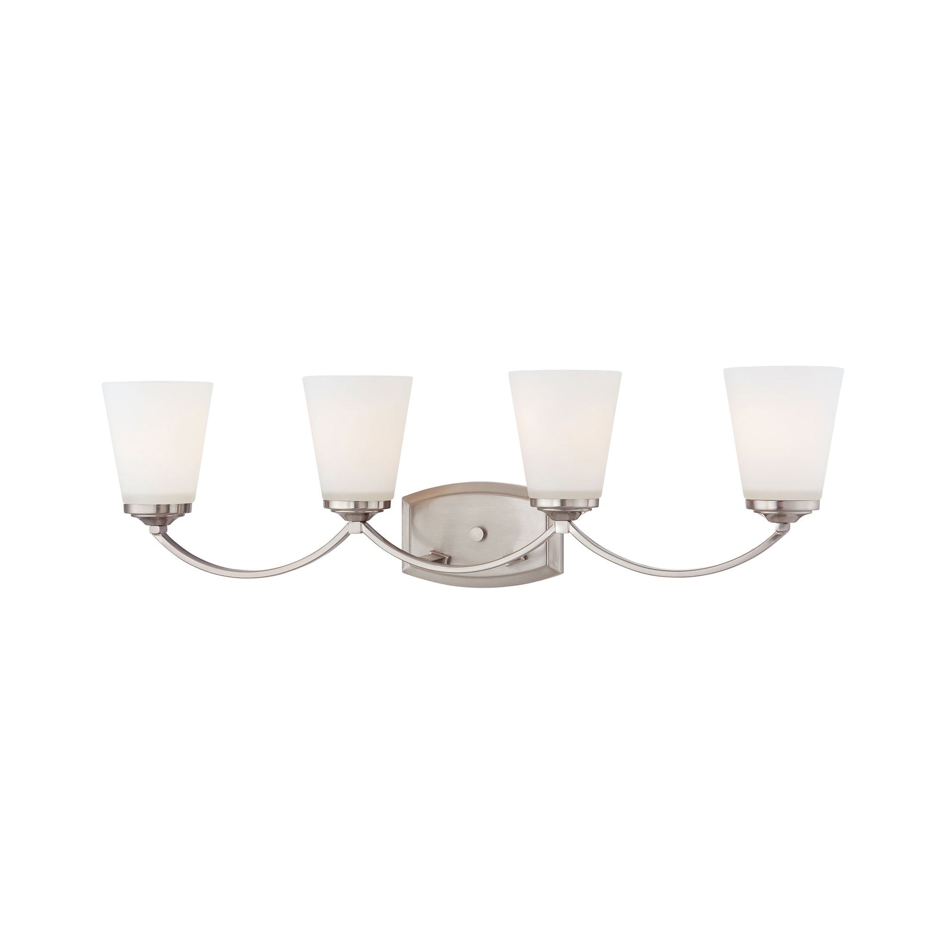 Overland Park Bath Vanity Light in Brushed Nickel (4-Light).