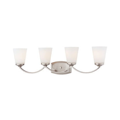 Overland Park Bath Vanity Light in Brushed Nickel (4-Light).