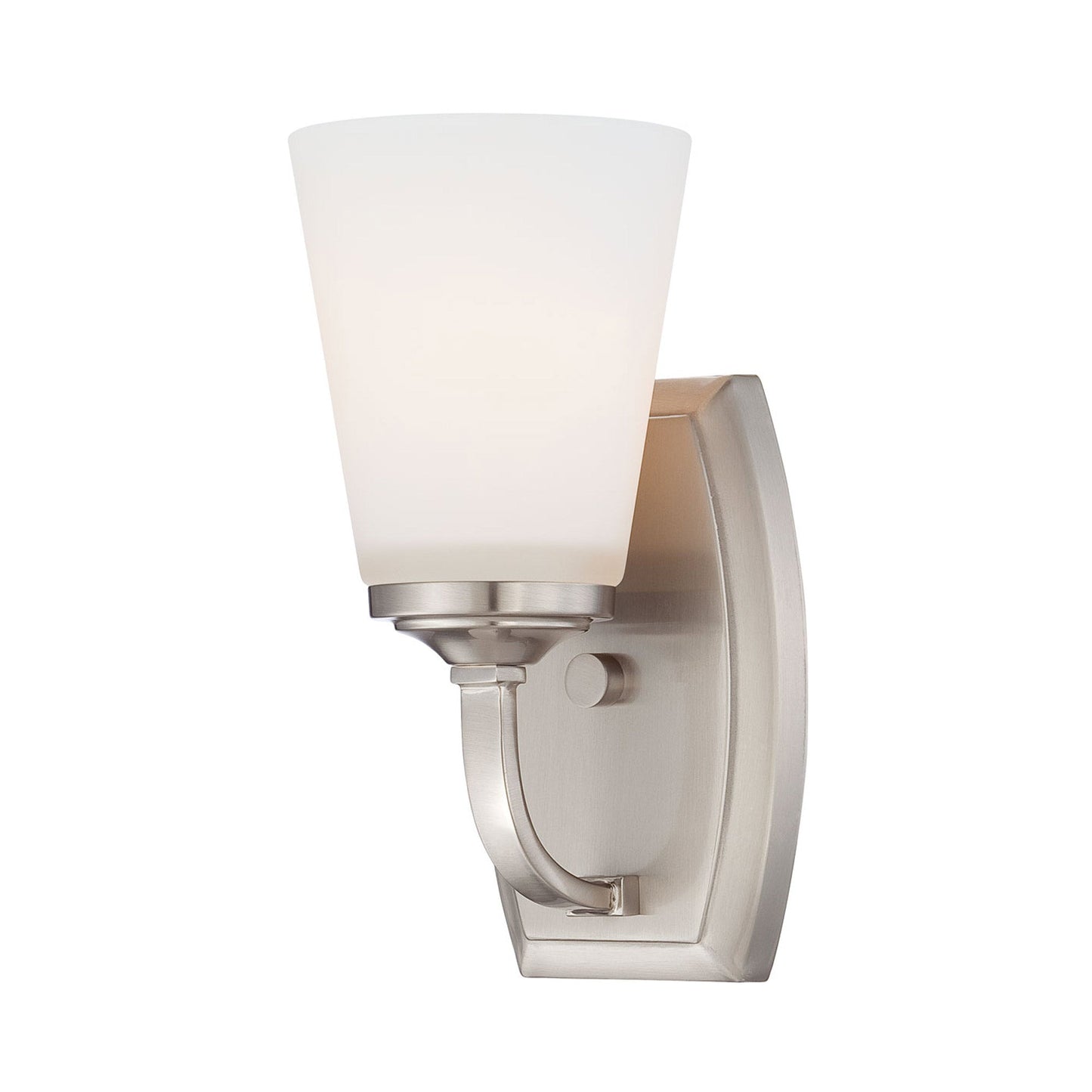 Overland Park Bath Wall Light in Brushed Nickel (1-Light).