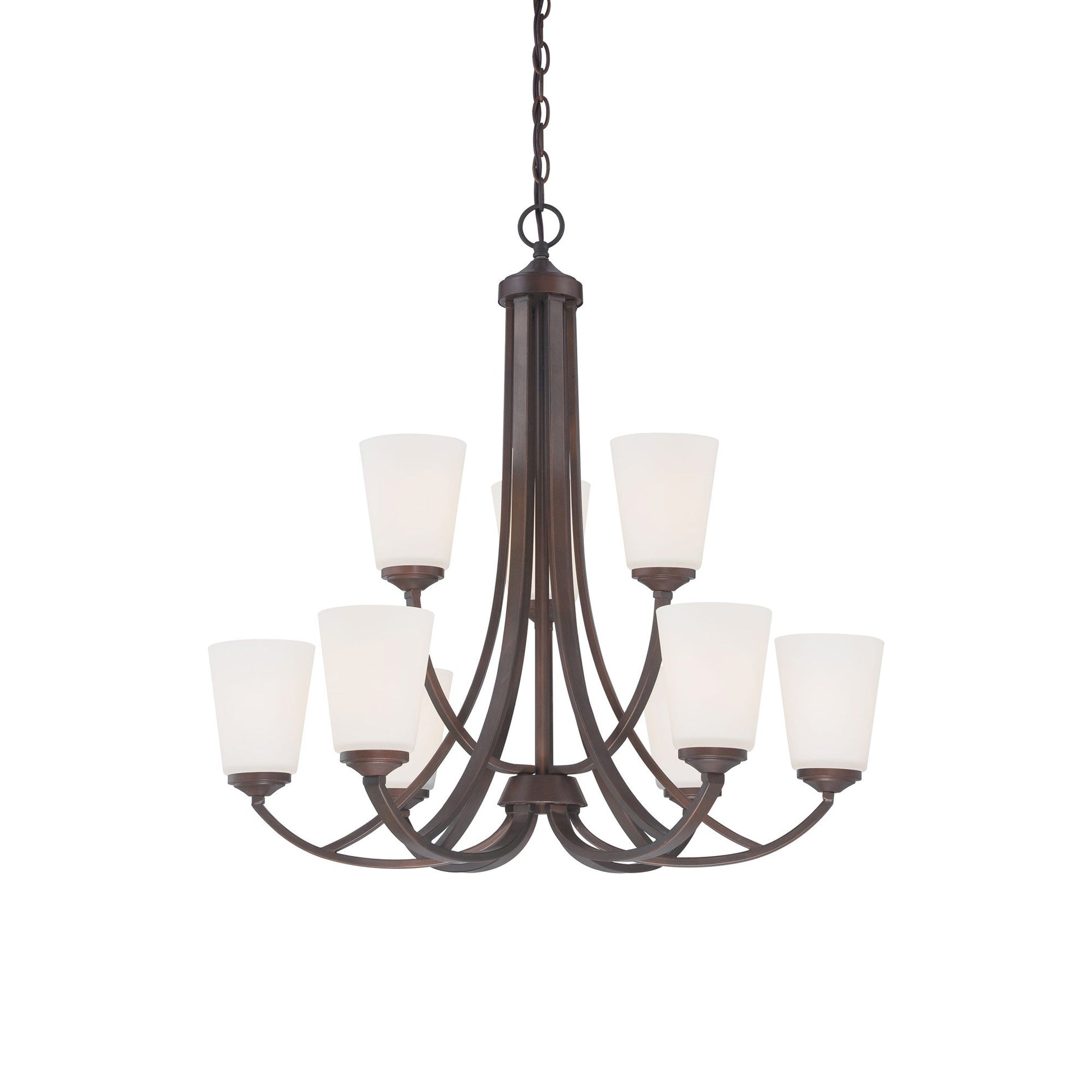 Overland Park Chandelier in Vintage Bronze (9-Light).