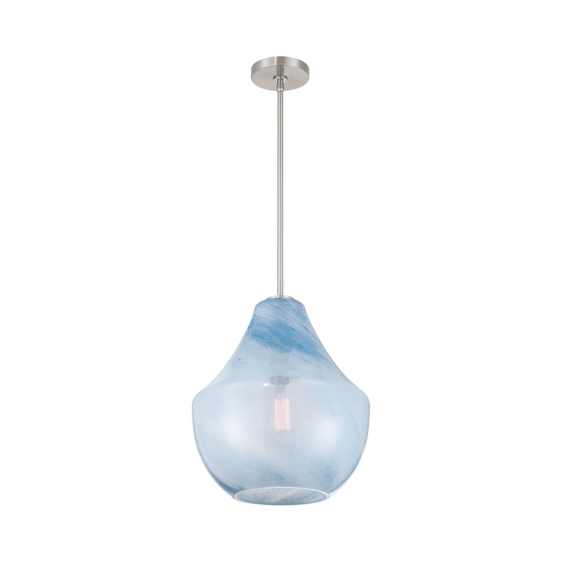 Pacific Pendant Light in Soft Blue.