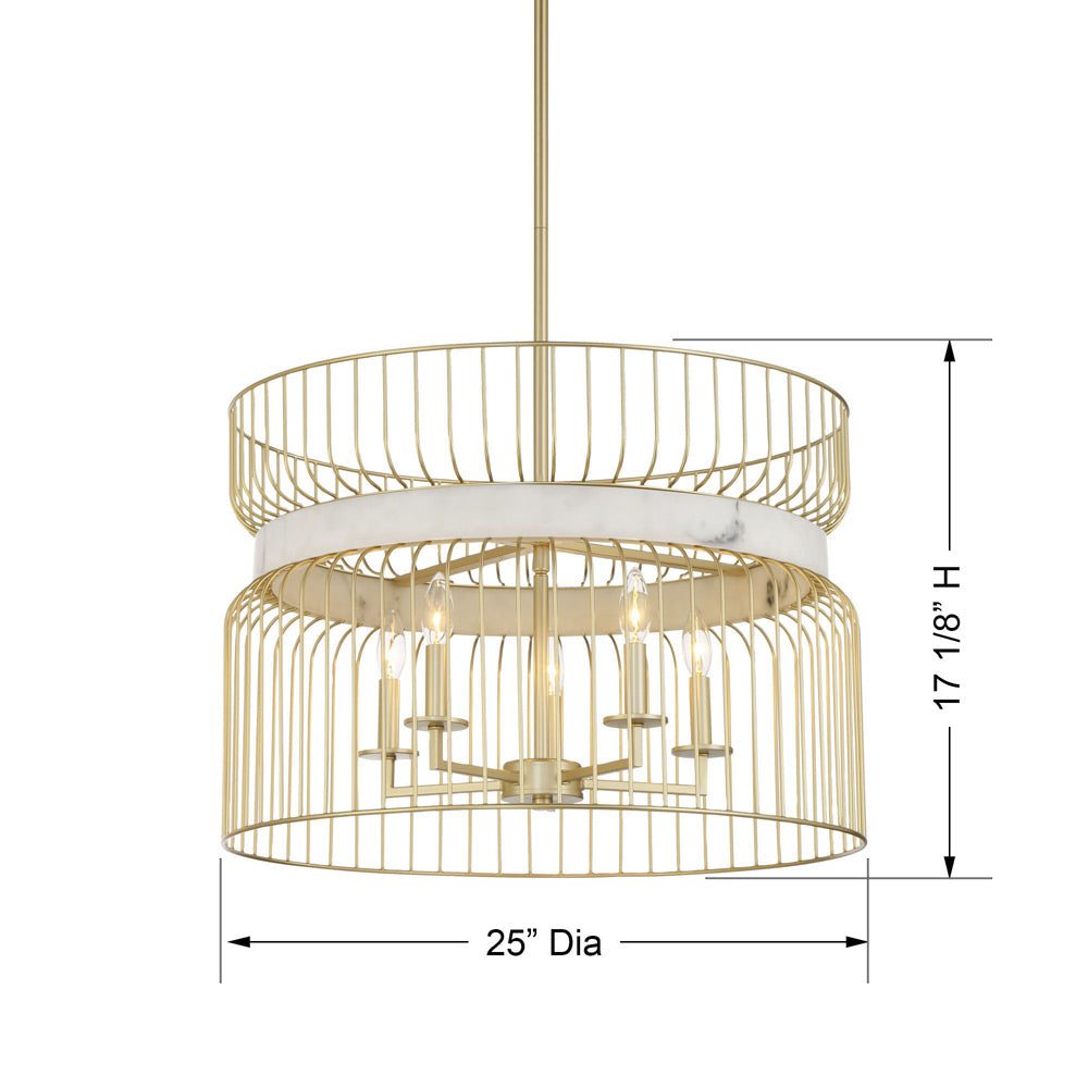 Park Slope Multi Light Pendant Light - line drawing.