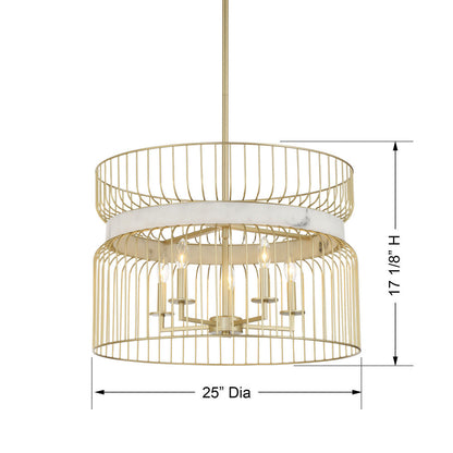 Park Slope Multi Light Pendant Light - line drawing.