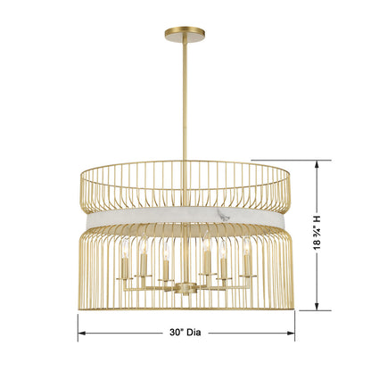 Park Slope Multi Light Pendant Light - line drawing.