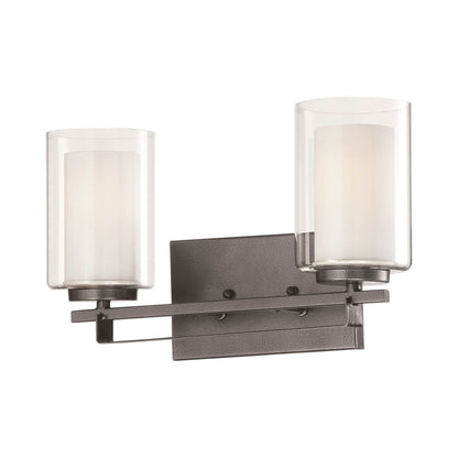 Parsons Studio Bath Vanity Light in Smoked Iron (2-Light).
