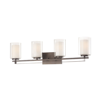 Parsons Studio Bath Vanity Light in Smoked Iron (4-Light).