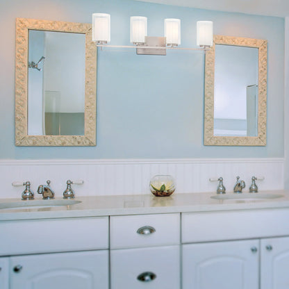 Parsons Studio Bath Vanity Light in bathroom.