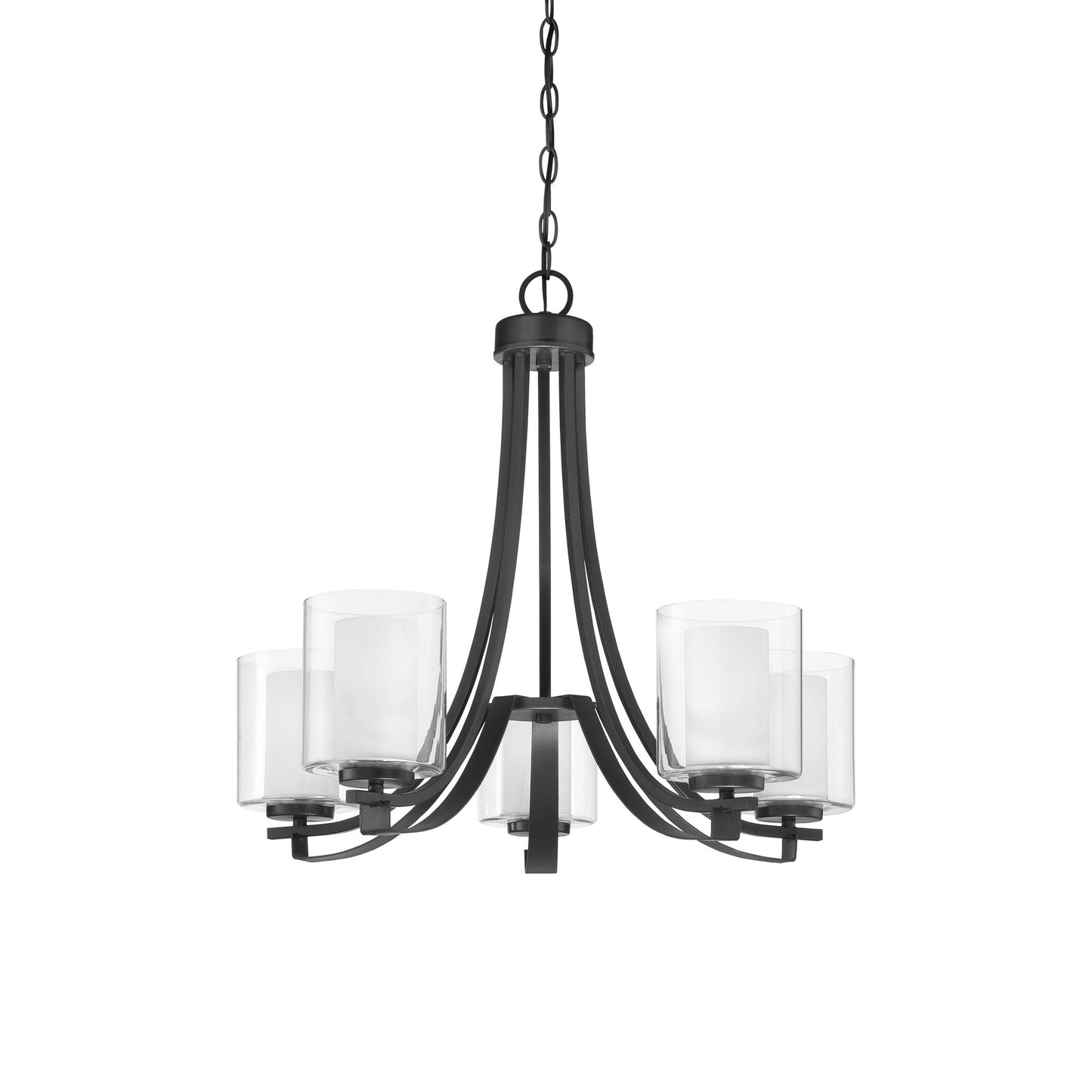 Parsons Studio Chandelier in Sand Coal (5-Light).