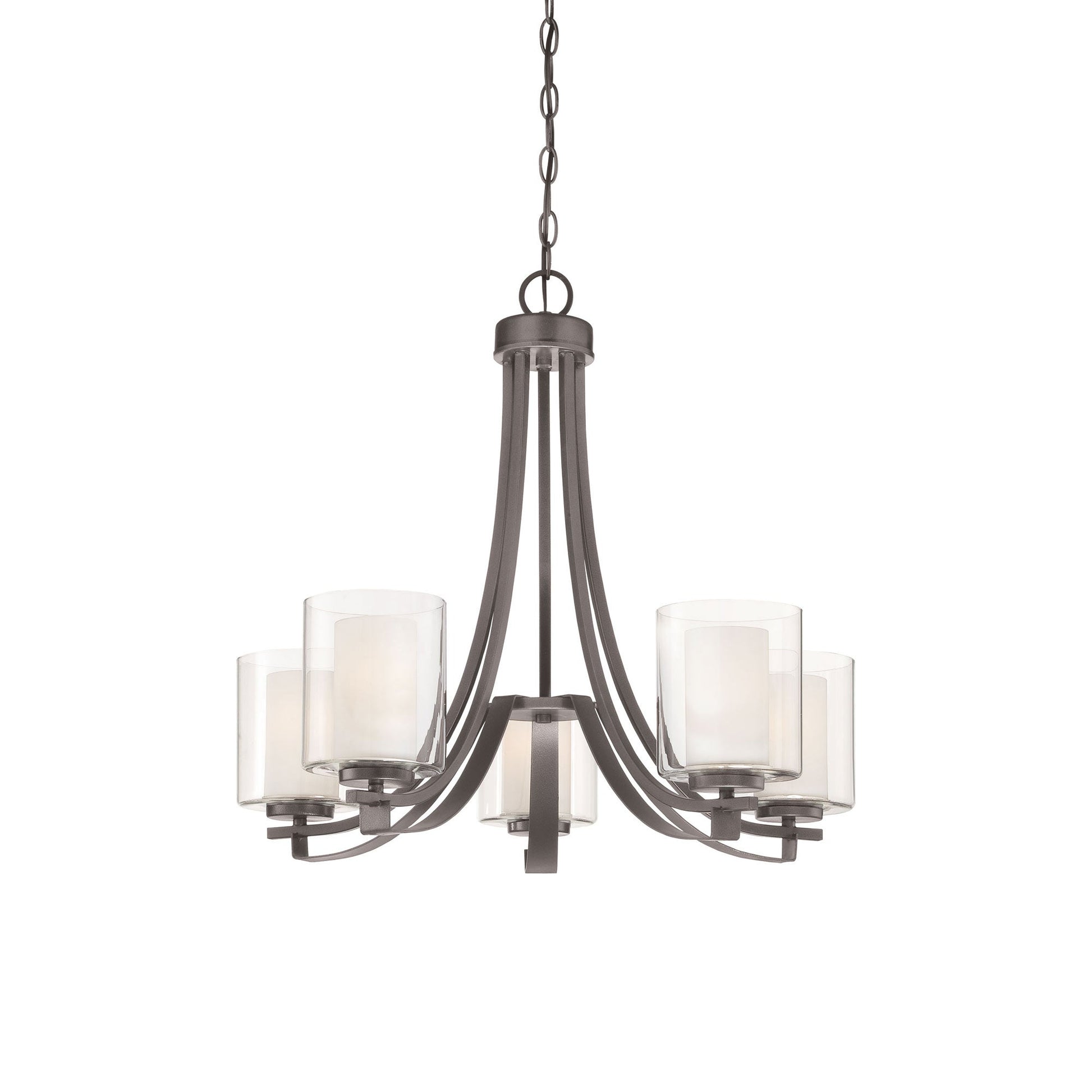 Parsons Studio Chandelier in Smoked Iron (5-Light).