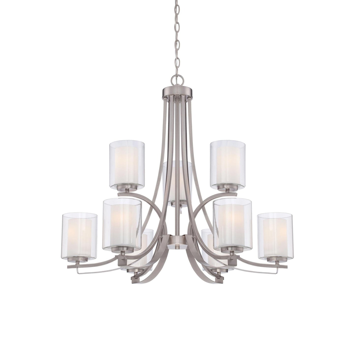 Parsons Studio Chandelier in Brushed Nickel (9-Light).