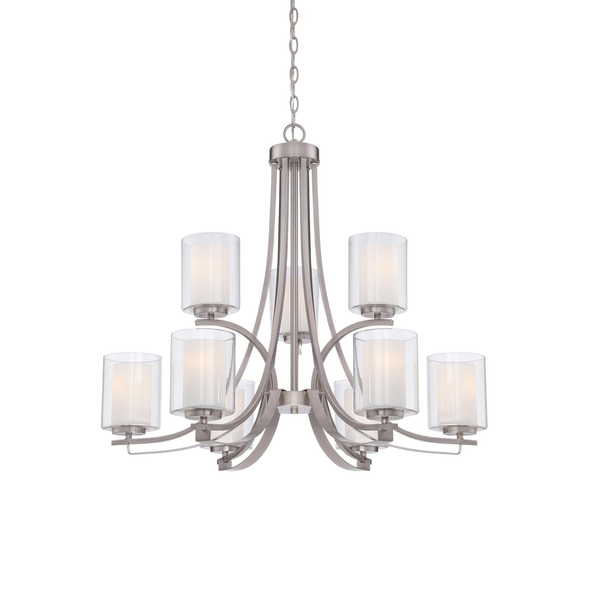 Parsons Studio Chandelier in Brushed Nickel (9-Light).