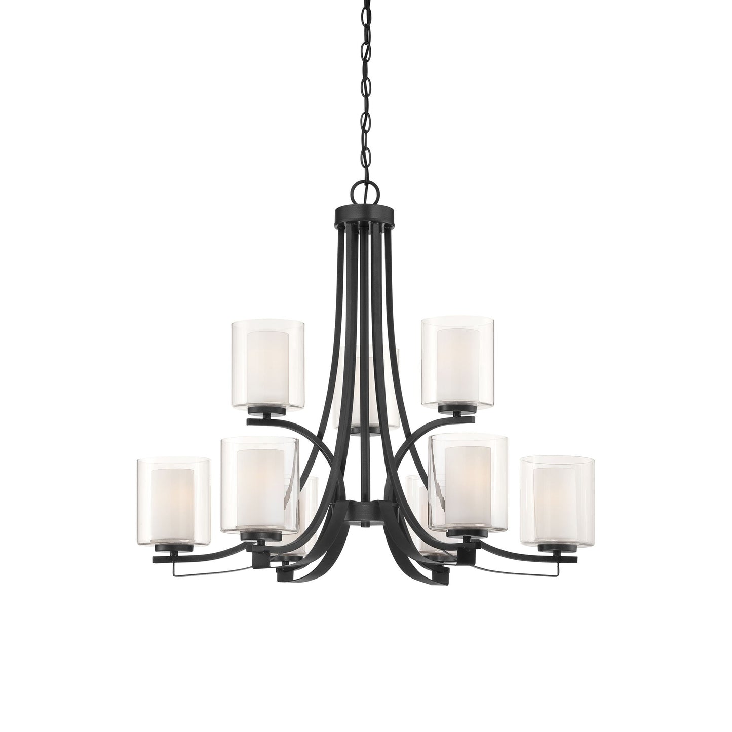 Parsons Studio Chandelier in Sand Coal (9-Light).