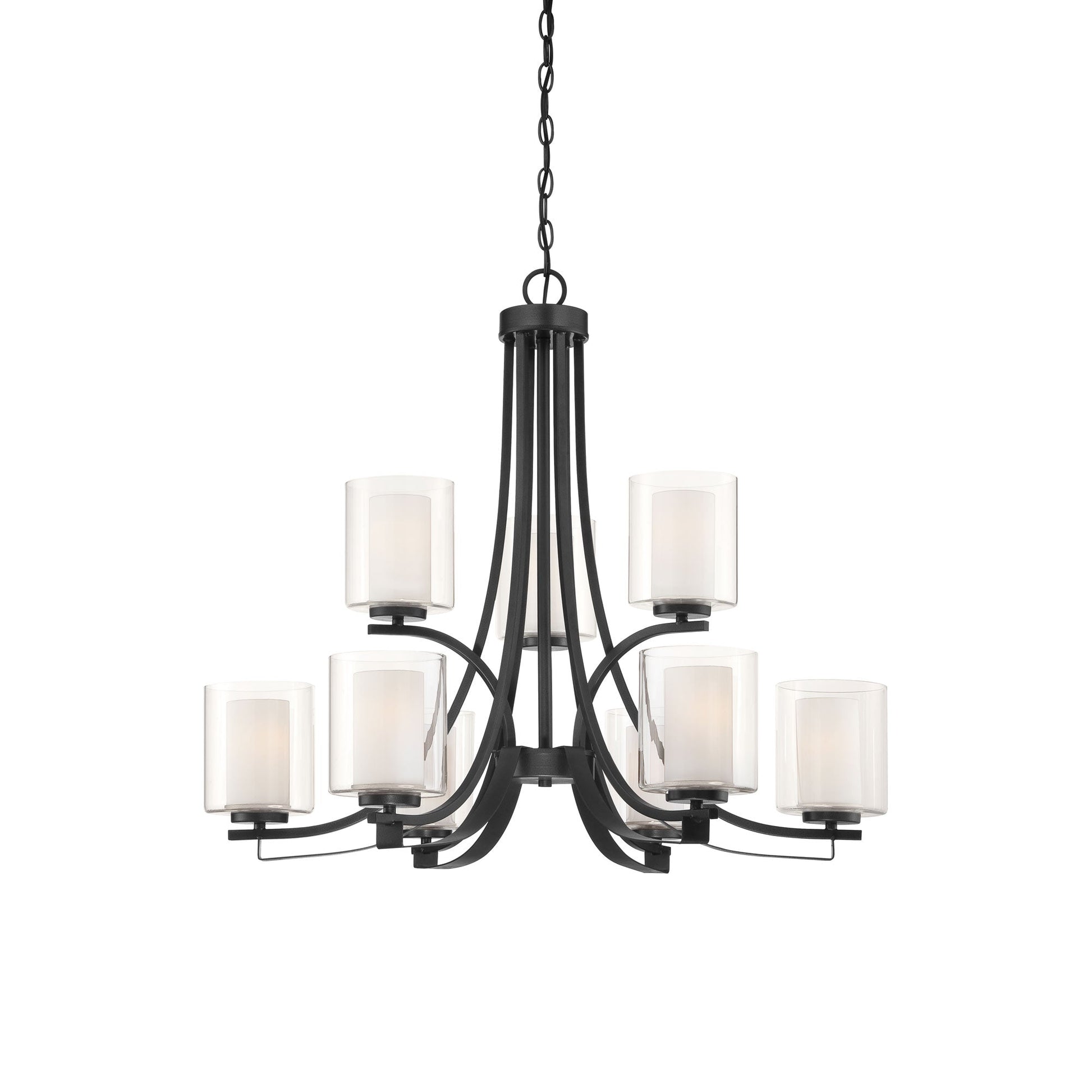 Parsons Studio Chandelier in Sand Coal (9-Light).