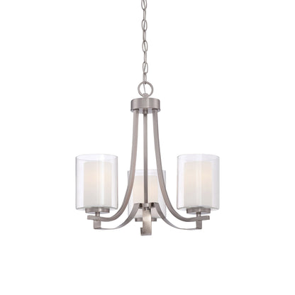 Parsons Studio Mini Chandelier in Brushed Nickel.