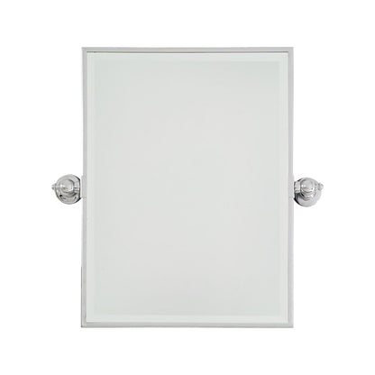Pivoting Mirrors Rectangle Wall Mirror in Chrome (23.5-Inch).