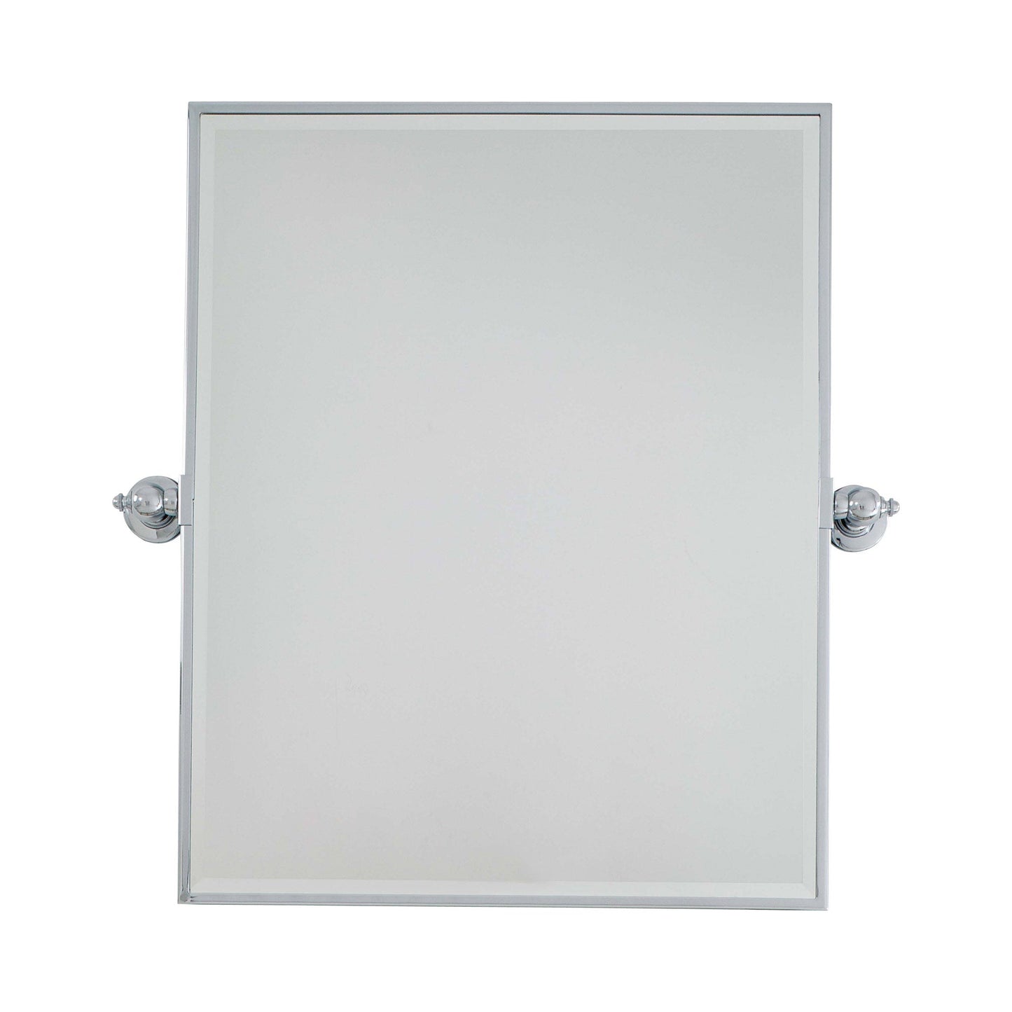 Pivoting Mirrors Rectangle Wall Mirror in Chrome (29.5-Inch).