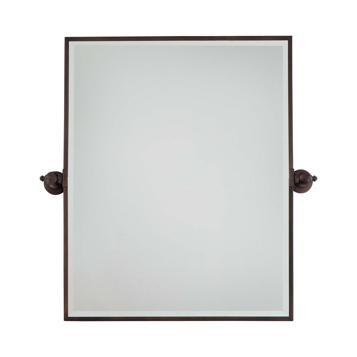 Pivoting Mirrors Rectangle Wall Mirror in Dark Brushed Bronze (29.5-Inch).
