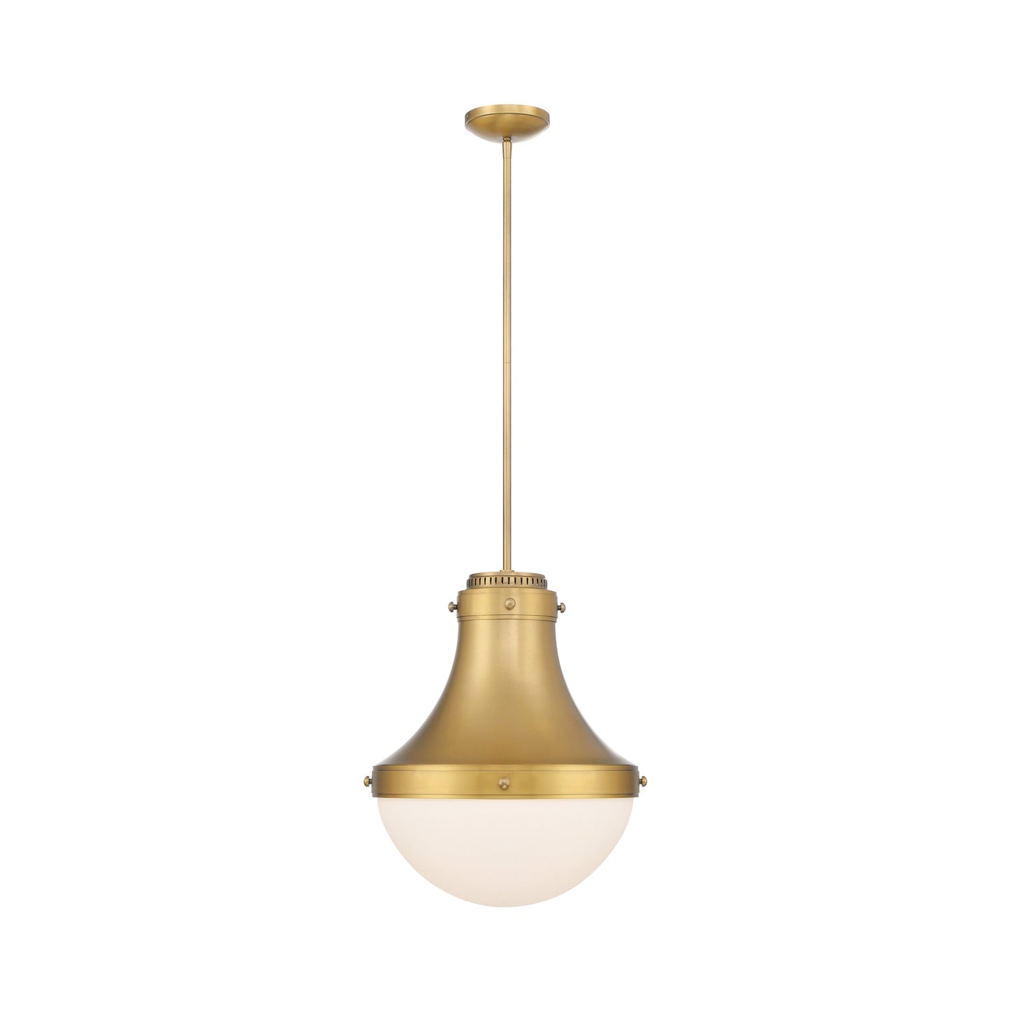 Purelight Pendant Light in Legacy Brass.