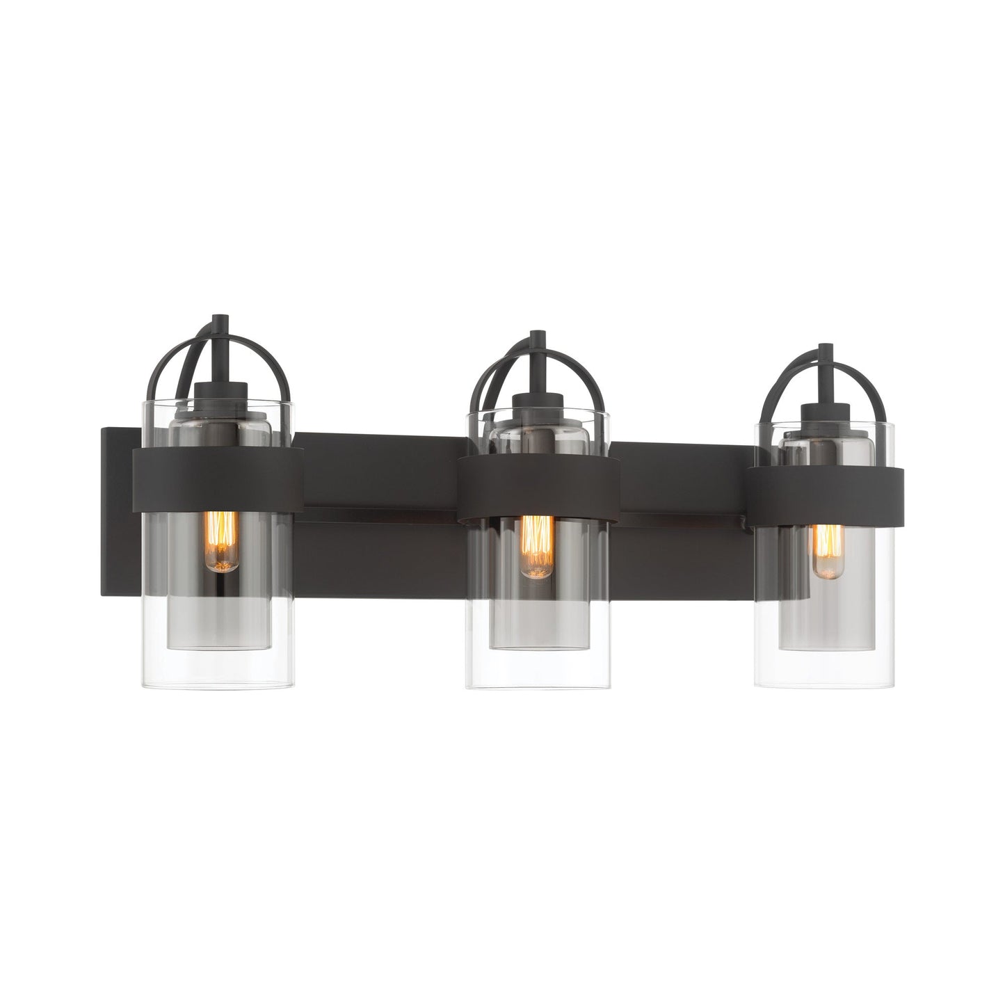 Ravik Bath Vanity Light in Dark Matte Black (3-Light).