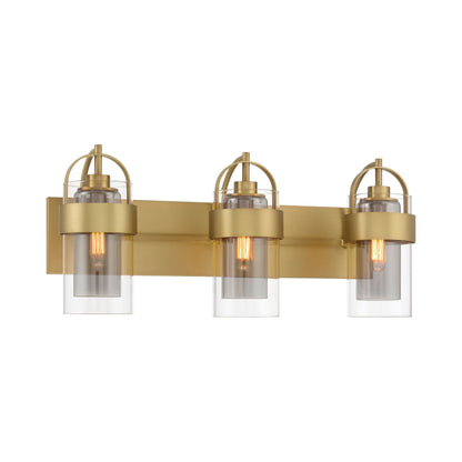 Ravik Bath Vanity Light in Legacy Brass (3-Light).