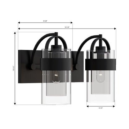 Ravik Bath Vanity Light - line drawing.