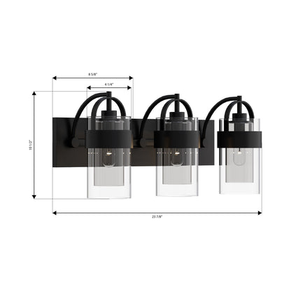 Ravik Bath Vanity Light - line drawing.