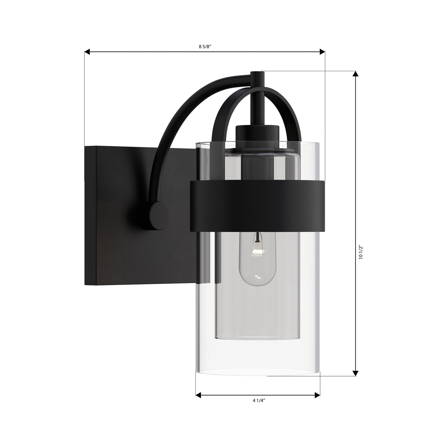 Ravik Bath Wall Light - line drawing.