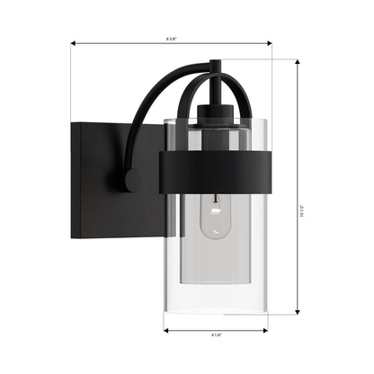 Ravik Bath Wall Light - line drawing.